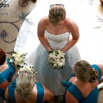 Calming the bride before walking down the aisle!